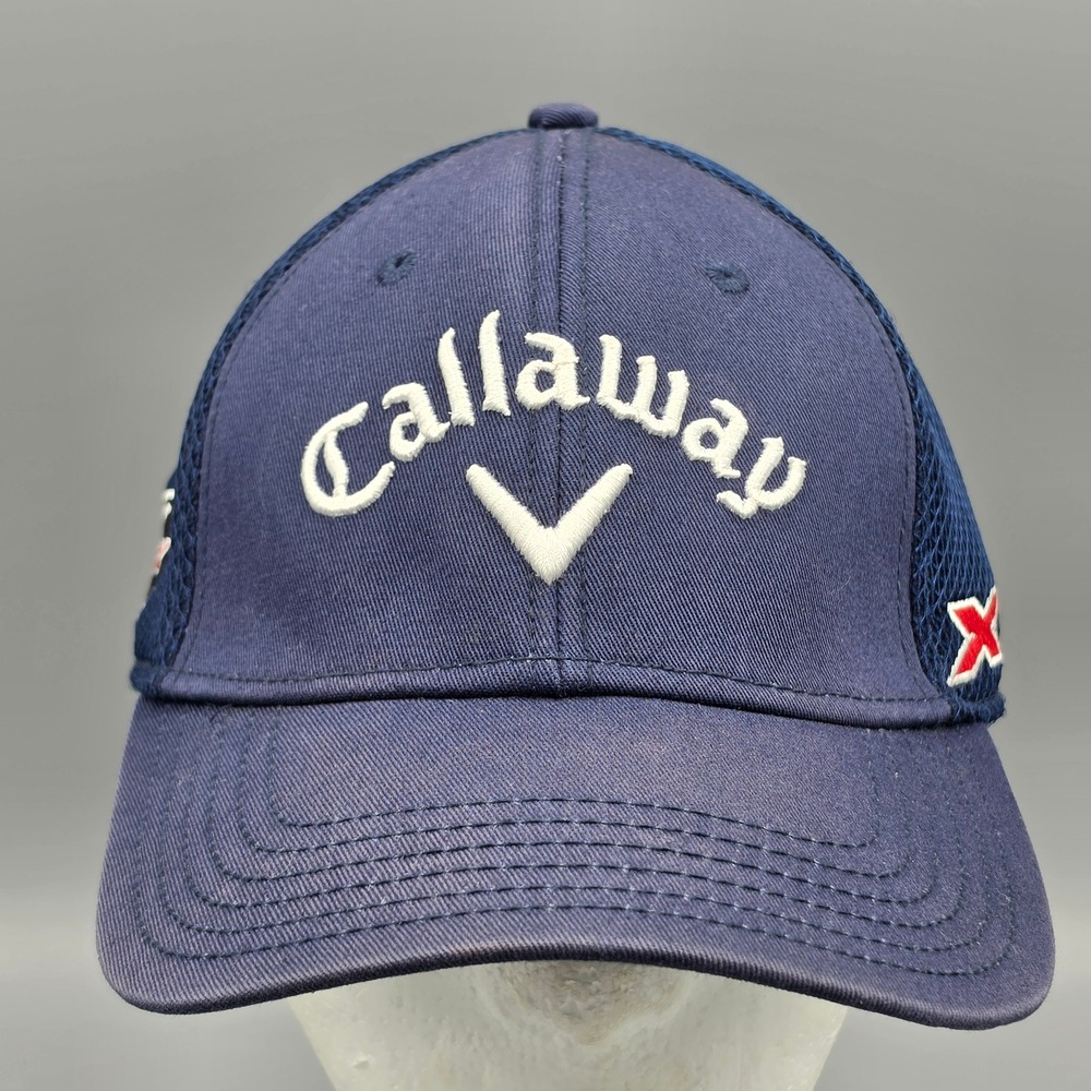 Callaway Hat Mens S/M Blue X Hot Odyssey Golf Mesh Stretch Fit Cap Sportswear